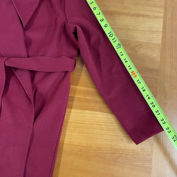 Chicwish Free Myself wool blend deep red belted coat medium - Picture 6 of 10
